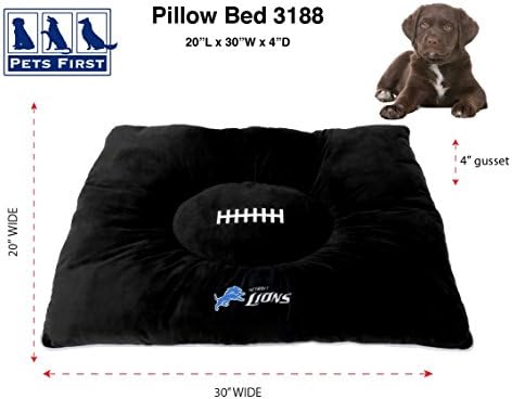 Легло за ДОМАШНИ любимци NFL - Detroit Lions Мека и Уютна спалня с плюшени възглавници. - Футболно куче на легло. Обнимашки,