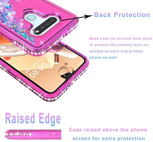Калъф за телефон LG K51, калъф за телефон LG Reflect (L555DL), с [Защитно покритие от закалено стъкло пакет] STARSHOP