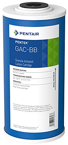 Филтър за вода Pentair Pentek GAC-BB Big Blue Carbon, 10 Инча, разменени касета с гранулиран активен въглен (GAC) за цялата