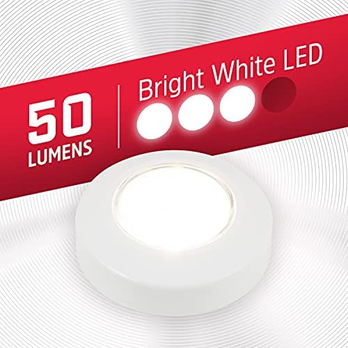 Led шайбовые светлини Energizer, 2 комплекта, захранван От батерии, Нажимная лампа, Безжични светлини, 50 Лумена, Приклеивающаяся