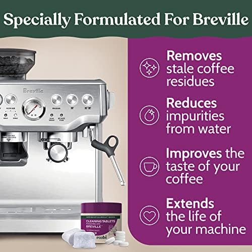 Комплект за почистване и поддръжка на кафе машини Roobi Breville Еспресо. Включва 52 Почистващи таблетки Breville