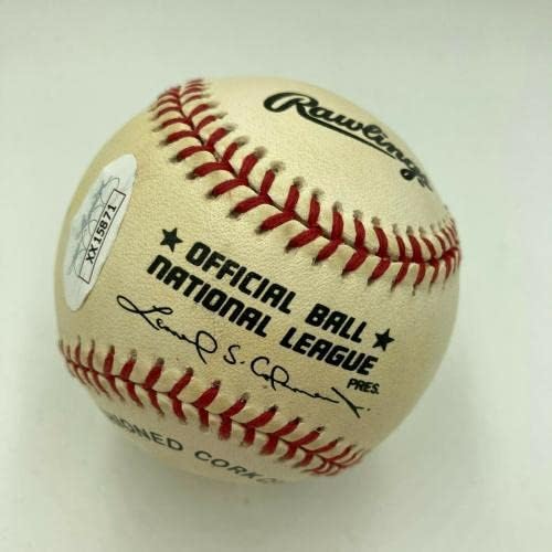 Джеймс Джими Стюарт Подписа Договор с Националната купа бейзбол JSA COA, филмова звезда, известните личности - Бейзболни топки с автографи