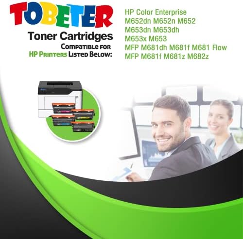 Съвместим с Тобетером Касета с тонер 655A за HP 655A CF450A CF451A CF452A CF453A за корпоративен принтер M652n M652 M653dn