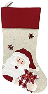 Коледни чорапи - 18,5 инча, Коледни Чорапи, Подаръчен пакет, Окачени Чорапи с 3D Анимационни Модел, Украса, Сладък Подарък