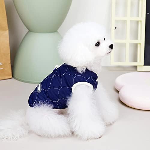 Термокуртка с руното облицовка Mitili за малки и Средни Кучета, Зимни Палта за кучета в Студено Време копчета,