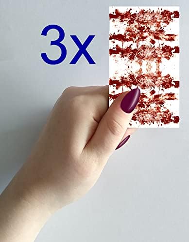 Стикери за нокти Етикети (6 Листа) FLONZNAIL Кървава Модел на Хелоуин Ретро декорация за Нокти