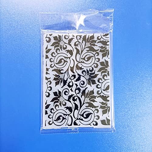 Пластмасова папка за релеф PUPUZAO (4-1/8 x 5-13/16|Модел цветни Насаждения) Хартиени Изделия Пластмасови Текстурирани-важните си препечатки за Производство на пощенски Кар