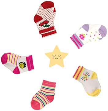 Baby Elements 20 чифта чорапи-гривни за малки момичета с щампи, ивици и едноцветните
