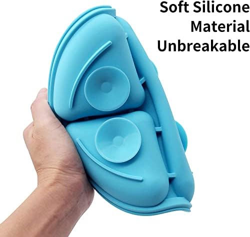 Издънка за бебета | Силикон, с капак | Разделени дизайн | Може да се използва в микровълнова фурна и съдомиялна машина