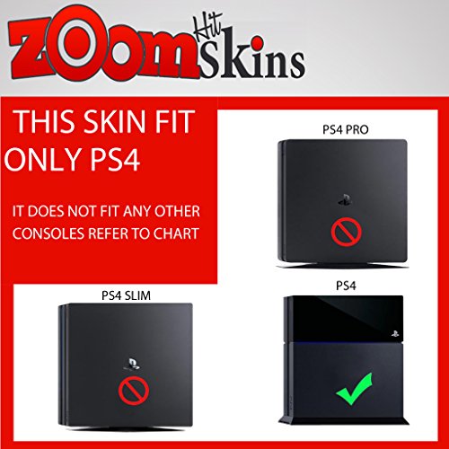 ZOOMHITSKINS Скинове за конзолата PS4 и контролер, индивидуален дизайн на супергерой, трайни, без мехурчета и слуз, 1 Кожа конзола, 2 обвивки контролер, Произведено в САЩ