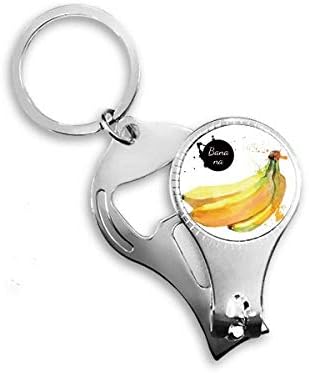 Банан Акварел Плодове Вкусно Здраве Ножица За Нокти Халка Ключодържател Отварачка За Бутилки Машина За Рязане
