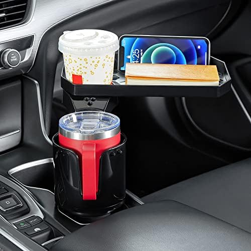 Тава-поставка за Чаши JoyTutus за кола, Удължител за Автомобил с поставки за чаши след завъртане на 360 °, Държач за напитки