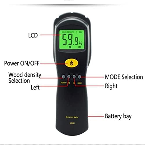 Дигитален влагомер WDBBY Измерване на влажност на Дървесина, картон, дървен материал, бетонни сгради, Детектор