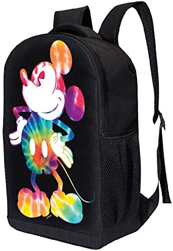 Черна раница Disney Mickey Mouse - Tie Боядисват Mickey Mouse 17-Инчов Въздушна Мрежа чанта с подплата (Tie Dye)