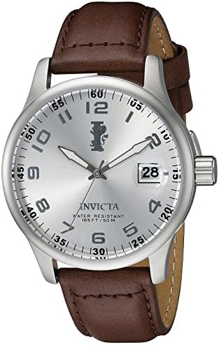 Мъжки часовник Invicta I-Force 44 мм от неръждаема стомана, с йонно покритие от 18-каратово злато и кафява