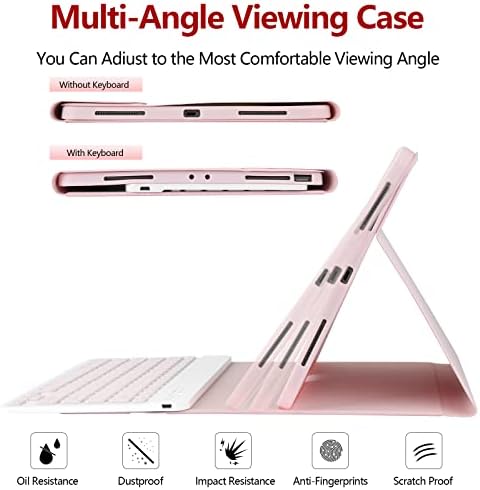 Калъф за iPad Pro 12,9 инча 2022 с клавиатура, джоб за клавиатурата (за 12,9-инчов iPad Pro 6-ти / 5-ти /4-ти /от