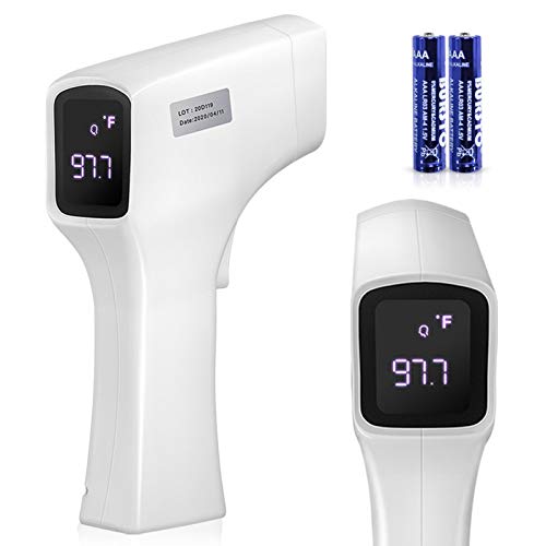 Инфрачервен Термометър за челото, Безконтактен Термометър за Челото с мигновено точно отчитане, аларма за температурата и функция памет за възрастни, деца, Бебета
