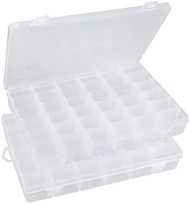 Beoccudo Кутия За Принадлежности Риболовна 3600 Кутия За Принадлежности Органайзер 2 Опаковки Прозрачна Кутия За Принадлежности