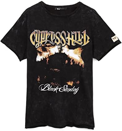 Тениска Cypress Hill Унисекс Черна Тениска Sunday Album Distressed Band Tee