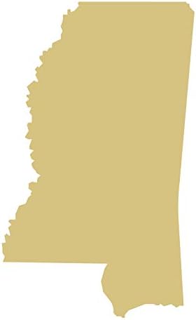 Силует на щата Мисисипи от Незаконченного Дърво Magnolia State Hospitality Jackson MDF Форма на Платно Стил 1 (12)