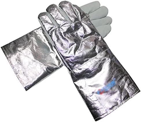 Ръкавици от Алуминиево Фолио Q-FFL 500 ℃ Топлоустойчиви, Предпазни Работни Ръкавици, Топлоустойчиви Ръкавици за Металургията, Печки, барбекю
