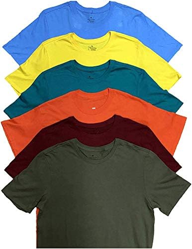 BILLIONHATS 12 Опаковки Плюс Размера на Мъжки Памучен Тениска на Едро Голяма, Висока С Къс Ръкав Леки Тениски