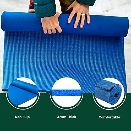 Килимче за йога JadeYoga Level One (™), Подложки за тренировки с дебелина 4 мм, Подложка за начинаещи, Устойчиви постелки за