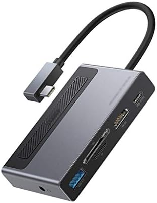 HGVVNM USB Type C HUB е за четене на карти 4K HD SD TF с Прибиращ Клип C USB 3,0 Адаптер Докинг станция Газа