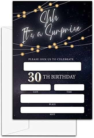 Покани за участие в 50-тия рожден ден с изненада от LeFohLon, 20 Опаковки на Двустранните Покани Картички