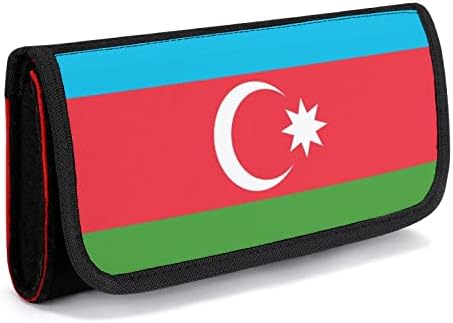 Флаг на Азербайджан Калъф за Носене Switch Преносима Чанта За Съхранение Защитен Калъф с 5 Слота За Карти игра
