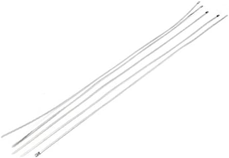 Кабелна замазка X-DREE с дължина 700 mm и ширина 4,6 mm от неръждаема стомана с покритие, 5 бр. (700 мм de largo, 4,6 mm de ancho, неокисляемый acero, кабел rociado против, 5 пьез