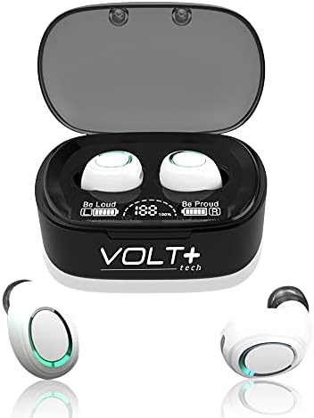 Слушалки VOLT PLUS TECH Wireless V5.1 PRO, Съвместими с Google Pixel 6a IPX3 Bluetooth Touch, Водоустойчив/Защитени