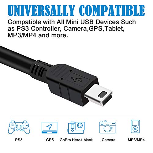 Кабел за зареждане на PS3 с Дължина 10 метра, Кабел за Зарядно устройство на контролера на PS3, Кабел, Mini USB за Безжичен