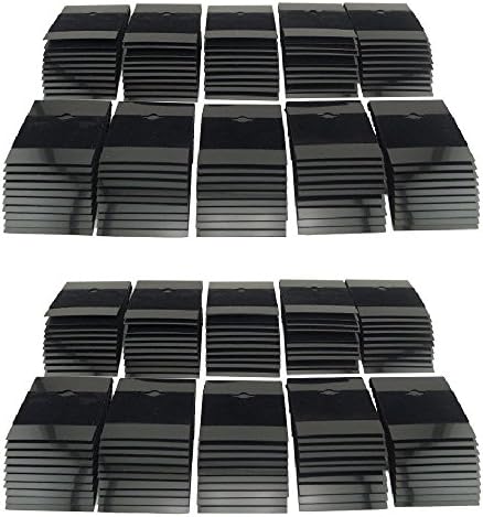 2 x 2 Черни Висящи Карти за показване на обеци Черни Флокированные Висящите Карти за Обеци 2 X 2 Инча