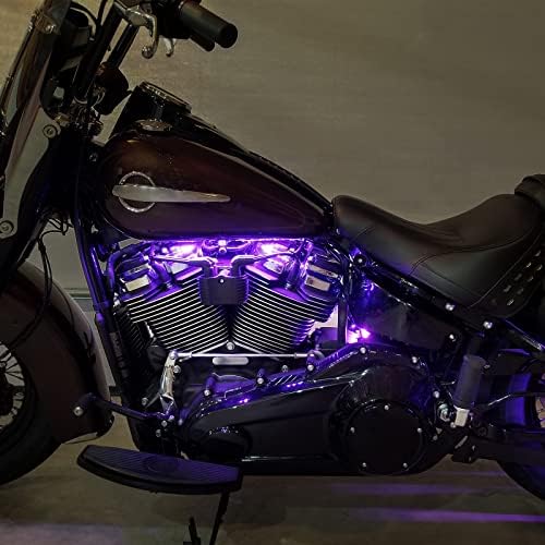 DITRIO 8 бр. Комплект led ленти с осветление 12 v RGB с функция стоп-сигнал за Компактни мотоциклети, M8r