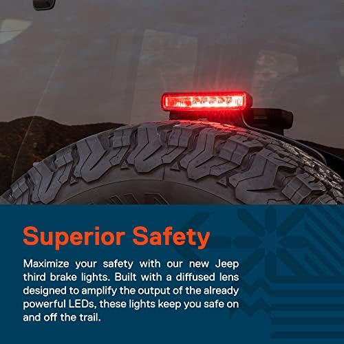 Подмяна на led трета стоп-сигнал за Jeep 2018 + Wrangler JL [Опушен обектив] [Plug-n-Play] [Водоустойчива IP67]