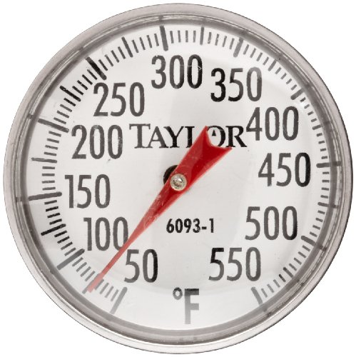Биметаллический термометър миг четене на Taylor Bi-Therm-стандартен клас (5-инчов пръчка, 1-инчов циферблат, с температура