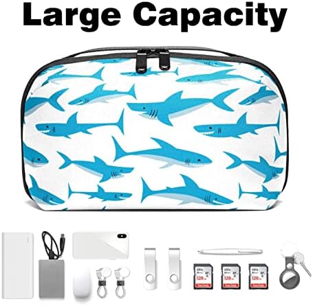 Преносим Електронен Органайзер за Чанти, Чанта за съхранение на кабела Blue Fish, Твърди Дискове, USB, SD-карта, Зарядно