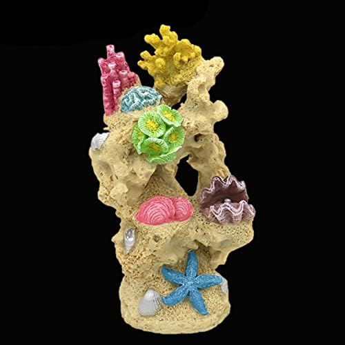 Baoblaze Изкуствен Аквариумный декор Изкуствени Вложки за Морски Аквариуми, Морска Вода, Бежов