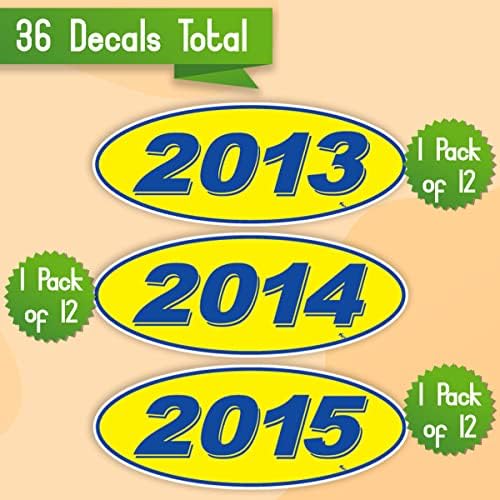 Versa Тагове 2013 2014 и 2015 Овални етикети в прозореца дилъри на автомобили моделна година, с гордост Направени