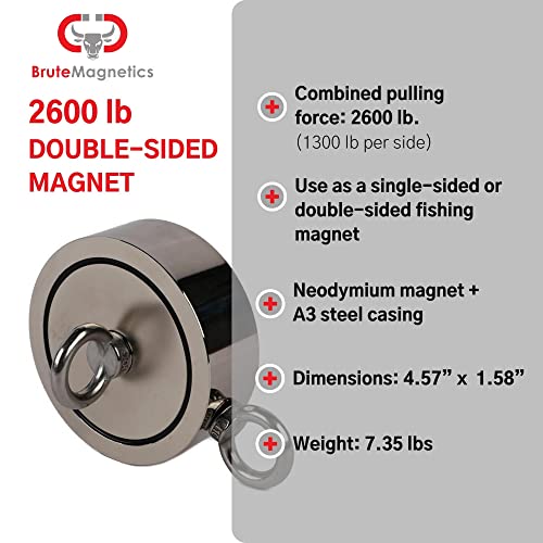 Риболовен комплект магнити Брутална Magnetics с тегло 2600 лири: В комплекта са включени калъф за носене на brute Box,