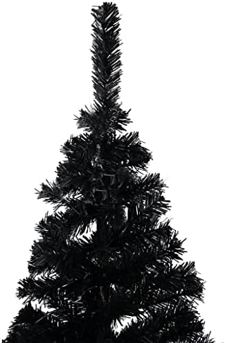 Изкуствена Коледна елха, Коледни Украси за празници, Офис Коледно Дърво, Търговски Коледни елхи, Подходящ за вътрешна и външна употреба, с поставка от черно PVC 70,9
