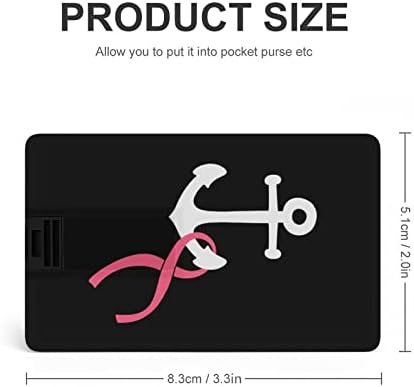 Котва с Панделка от Рак на млечната жлеза USB Флаш Дизайн на Кредитна Карта, USB Флаш Устройство Персонализиран Ключ
