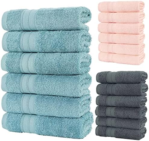 Комплект хавлиени кърпи ZHAOLEI Кърпи извън 6 броя, От мек памук хотелски качество за баня (Цвят: E, размер: 1)