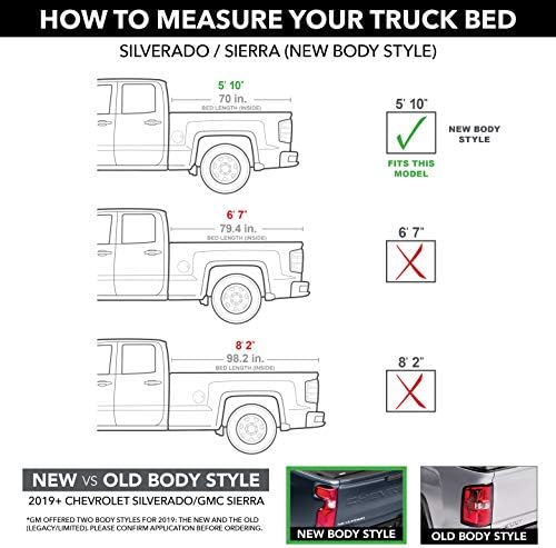 Tonno Pro Tonno Fold, Мек сгъваем калъф за багажника на камион |42-116 | Подходящ за 2019-2023 Chevy/GMC Silverado/Sierra,