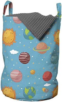 Преносим Космическа Чанта за дрехи, Цветни Cartoony Фигура под формата на Галактиката, Планетите, Слънцето,