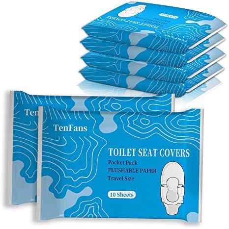 Калъфи за седалките на тоалетната чиния (60 опаковки), XL, смываемые и биоразградими Хартиени Покривала за седалките