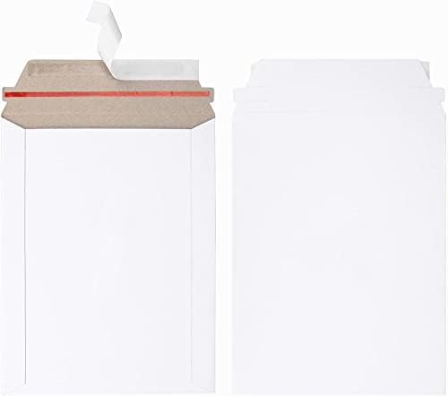 Руски 6 x 8 самоуплотняющихся твърди картонени пликове за изпращане на снимки върху плоска подметка (100)