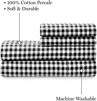 Комплект спално бельо от MARTHA STEWART Lynn Twin XL с цветен печат - 3 предмет | памук | Брой нишки 300, не се колебае,