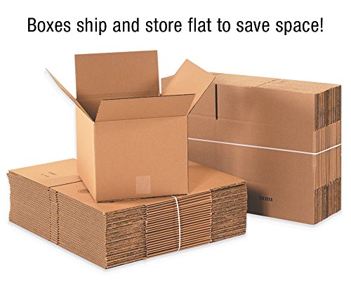 Картонени кутии Fast BF7745, 7 x 7 x 4 1/2, Одностенные Гофрирани, за опаковка, доставка, преместване и съхранение, Крафт (опаковка по 25 парчета)